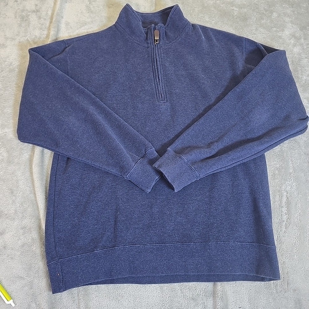 Orvis Sweatshirt‎ Mens Medium Blue Pullover 1/4 Zip Outdoors Gorpcore Casual